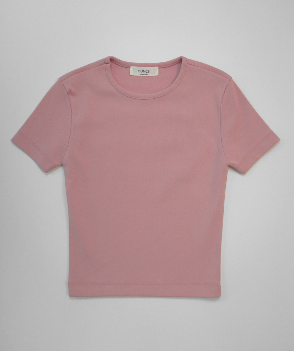 반팔 티셔츠 베이비핑크 색상 이미지-S1L51